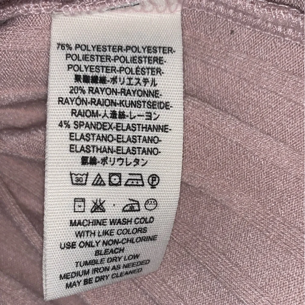 Free People After Party Top Ribbed Long-Sleeve Mauve Color Size M